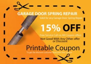 15 percent off Garage door spring repair coupon